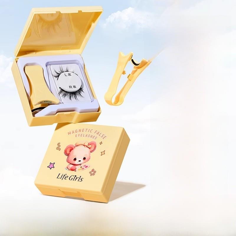 磁性假睫毛不化妆超自然的人造软磁假睫毛为女性无胶不去除持久真