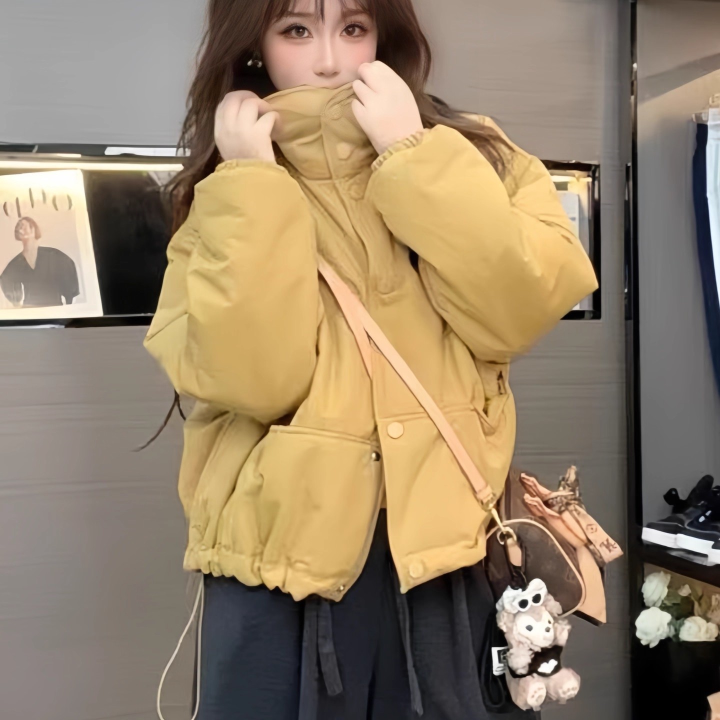 短款棉服外套女2025新款冬季韩系时尚洋气小个子休闲百搭棉衣