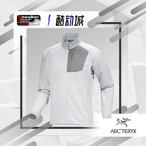 ARC'TERYX男徒步刺绣Logo抓绒衣