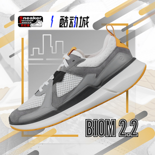 2.2 BIOM 爱步 830774 黑色 男子低帮运动休闲鞋 灰白 ECCO