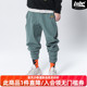 LNBR熊電秋冬新品 子高街ins潮大码 休闲宽松长裤 男束脚裤