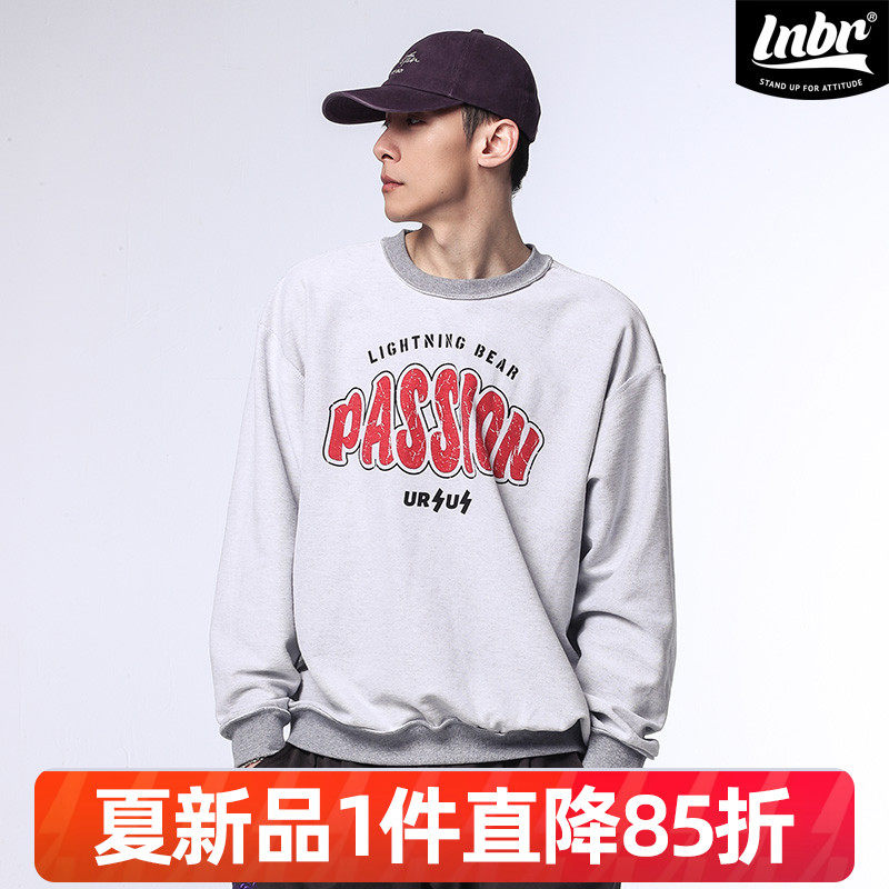 LNBR2025春季2面可穿passion字母印花卫衣时髦宽松男女同款大码