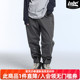 灰色泼墨印花九分束脚裤 美式 街头潮流休闲裤 LNBR熊电24秋新品 大码