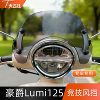 天飞仕适用于豪爵Lumi125专用竞技风挡改装防风挡护胸配件竞技款