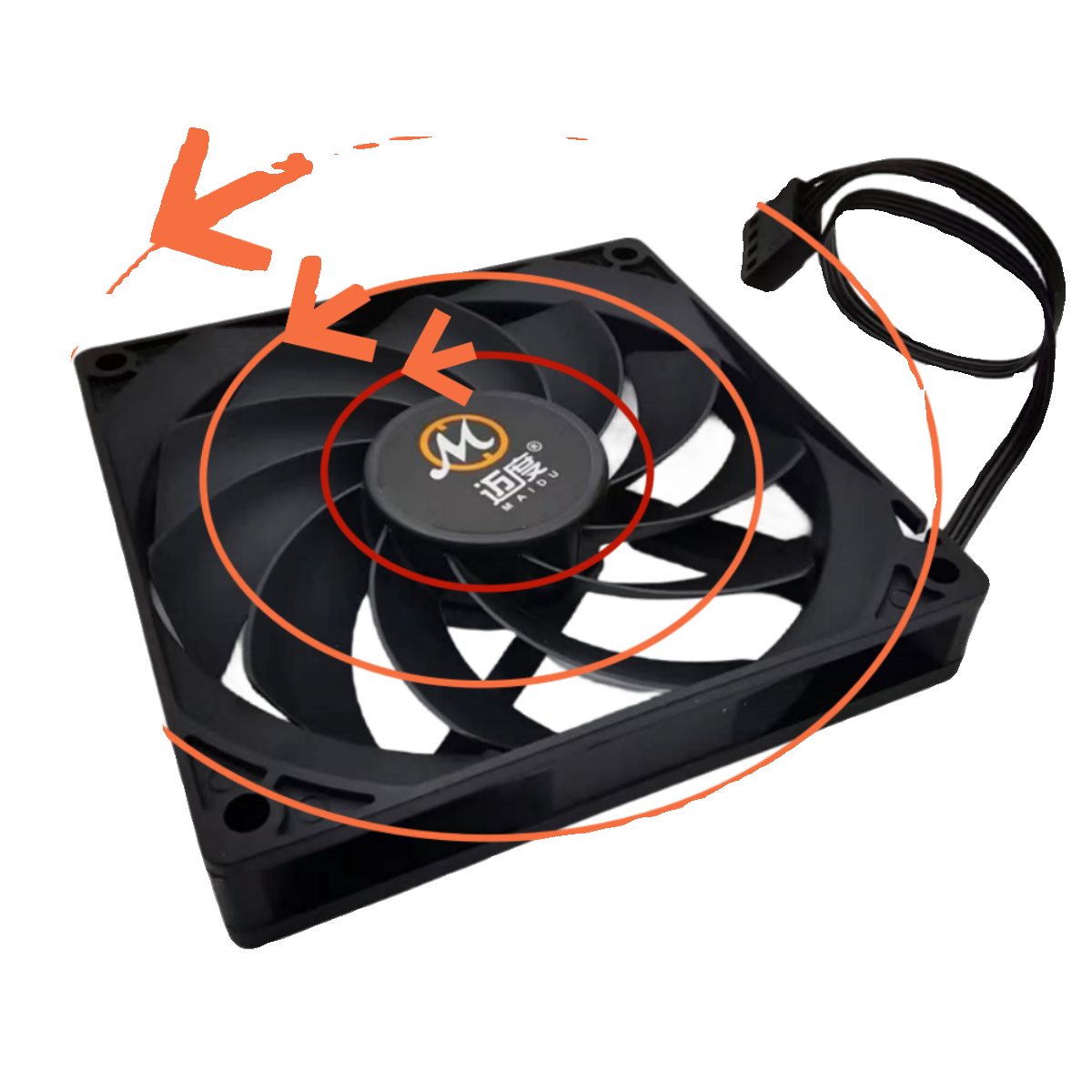 迈度超薄风扇9015反装吸风