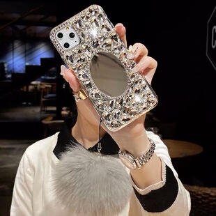 宝石镜子oppoReno12满钻手机壳高档reno10pro+带钻石闪11奢华水晶9se个性Findx7全包软X6防摔A98网红5新款4女