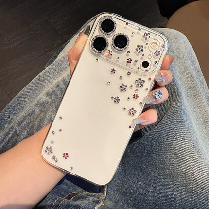 小清新OPPOReno15Pro水晶手机壳时尚reno14摄像头全包防摔13网红同款12带钻石Findx9手工原创X8镶钻11女7轻奢
