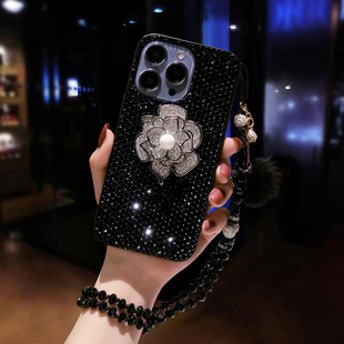 山茶花vivoS19pro满钻手机壳高级感女潮X100S奢华水晶X90带钻石闪S18全包防摔S17镶钻S16时尚S15e绳X80新款12