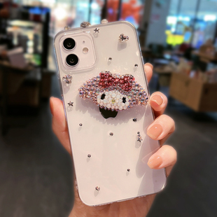 美乐蒂oppoReno12卡通镶钻手机壳可爱reno10pro+带钻石闪11网红新款9se全包软硅胶Findx7防摔X6创意A98女5潮4