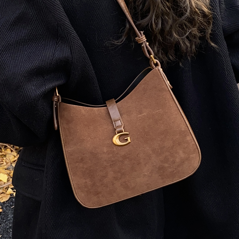 复古小众麂皮绒磨砂包女20