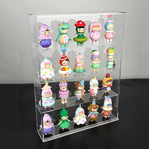 透明亚克力泡泡盲盒展示架手办模型玛特收纳盒娃娃防尘陈列壁挂箱