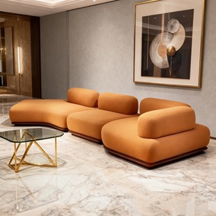 意式极简实木沙发组合2025新款简约客厅别墅轻奢家用异形弧形沙发