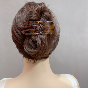 磨砂气质盘发夹后脑勺鲨鱼夹2022年简约高级感抓夹发卡夹子发饰新
