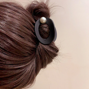 中号鲨鱼夹子椭圆形盘发抓夹女发量少发夹高级感新款 发卡网红发饰