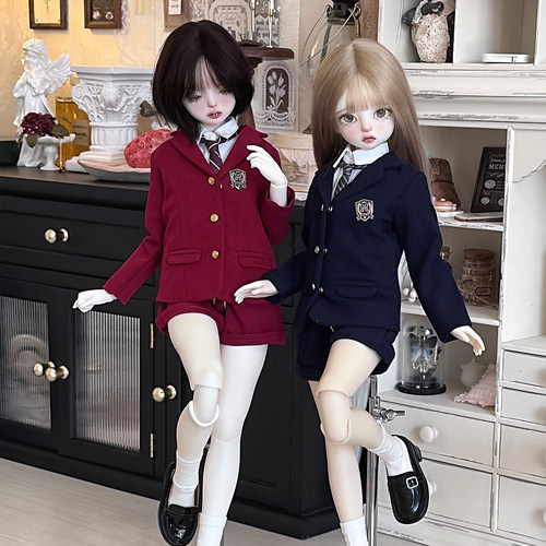 4分BJD/JK学院风背带裤娃衣