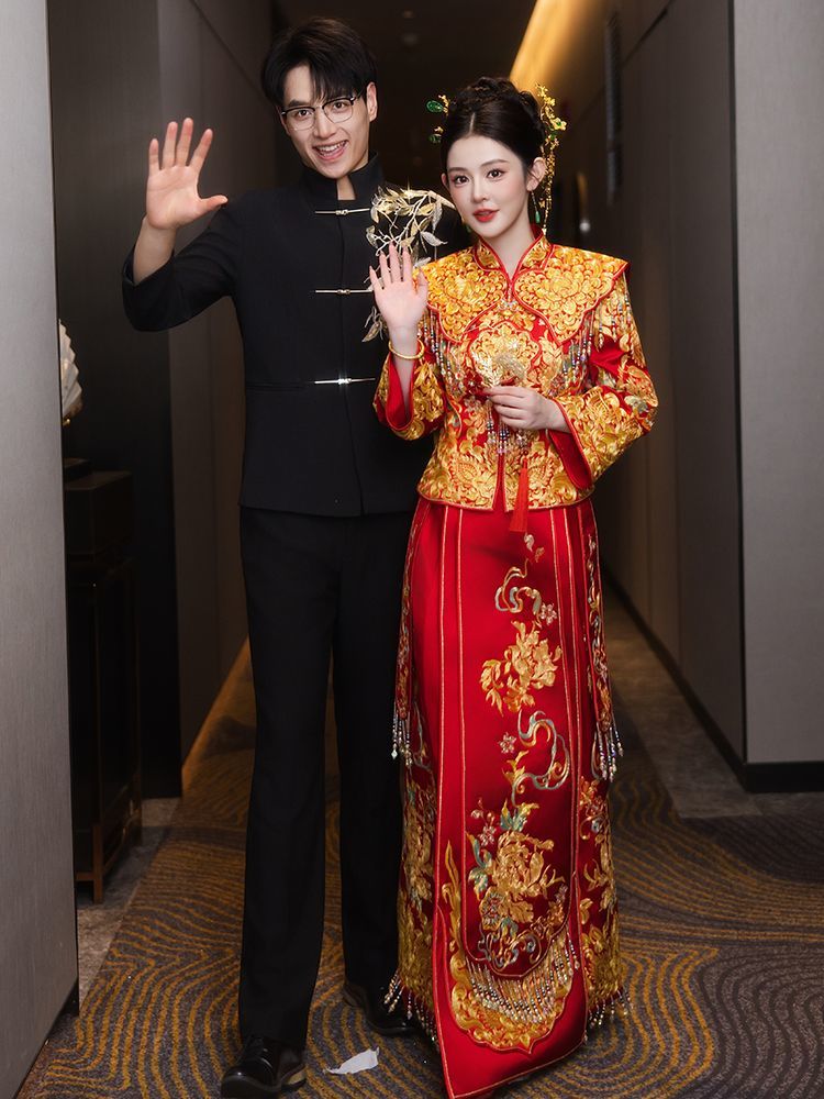 高端龙凤褂婚服秀禾服新款新娘2025中式显瘦结婚出门嫁衣接亲服