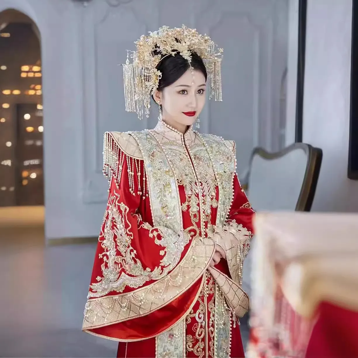 新中式秀禾服新娘新款2025夏季结婚婚服奢华宫廷风出阁服新娘嫁衣