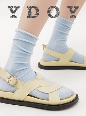 OYDOYC 日系百搭卷边堆堆袜女生松口袜纯色棉质长袜中筒袜潮高筒