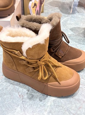 Safiya索菲娅冬季正品休闲复古加绒加厚保暖百搭雪地靴SF4411A174