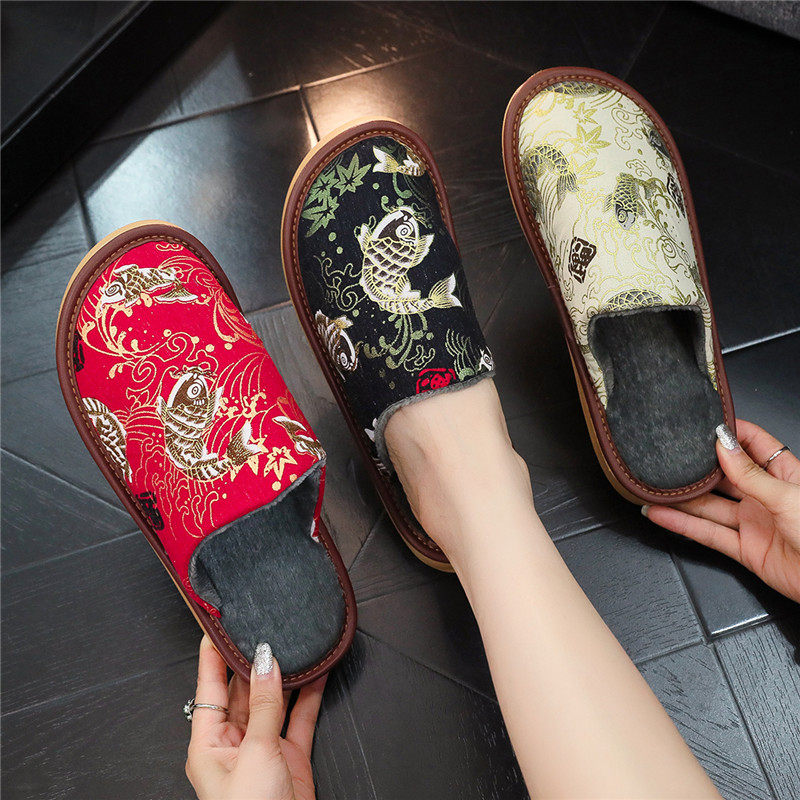 棉拖鞋庭院棉拖鞋加绒加厚保暖贴肤男女优质棉麻耐用透气棉拖鞋,居家布艺,居家棉拖/棉鞋,淘宝优惠券,粉丝福利购,淘宝优惠卷