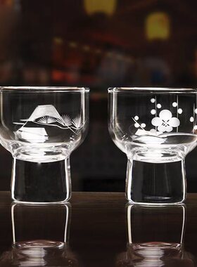 日本佐佐木清酒杯日式玻璃小酒杯手工富士山切子家用白酒杯烈酒杯
