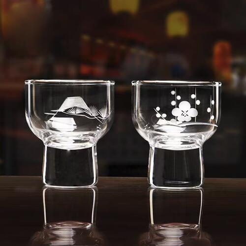 日本刻花清酒杯白酒杯手工