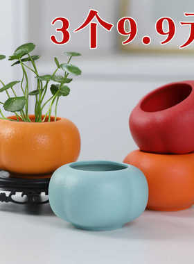 创意柿子花瓶陶瓷陶瓷花盆创意