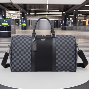 格子新款高级感手提行李包商务出差旅行袋男女士登机运动包大容量