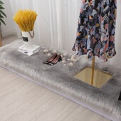 喝茶直播桌子毛垫长毛专用午睡毛绒地垫子毛绒脚垫家用免洗夏天