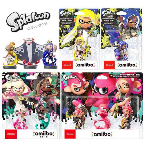 正版斯普拉遁涂击队鱼浆帮amiibo任天堂喷射战士手办3splatoon