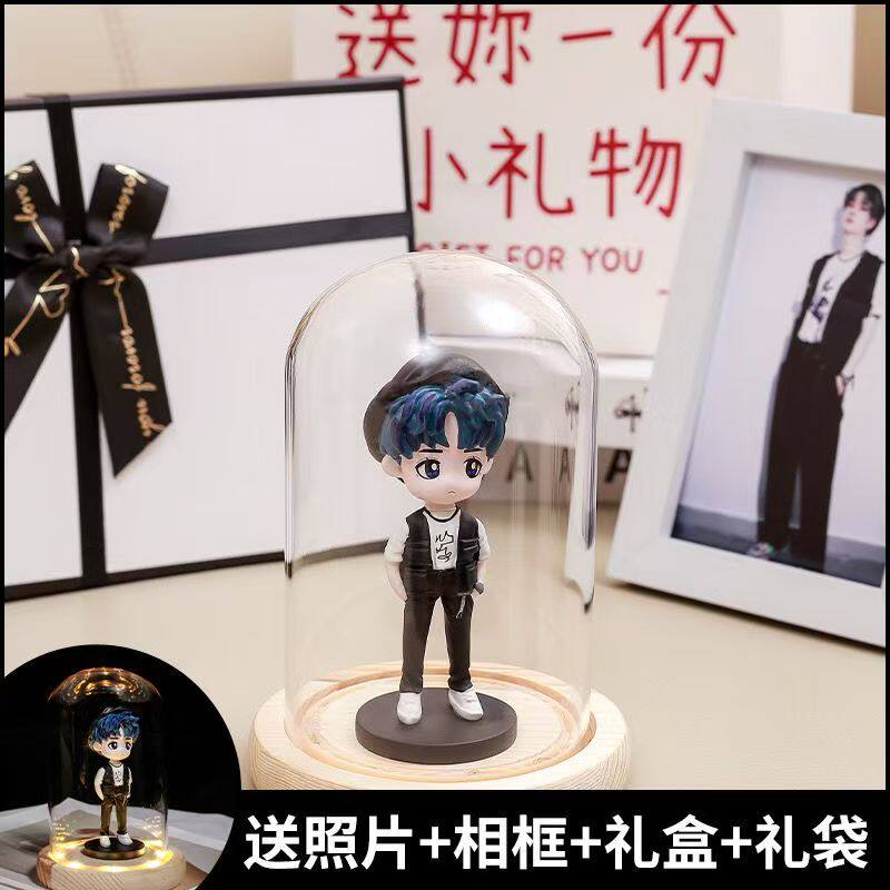 王一博明星卡通手办公仔同款周边照片创意玩偶小泥人应援生日礼物