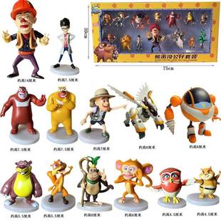 正版熊出没玩具熊大熊二光头强公仔洞洞幺天才威玩偶生日礼物套装