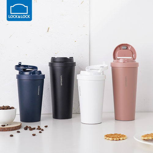 乐扣保温杯咖啡杯316不锈钢550ml大容量学生便携简约水杯LHC3249