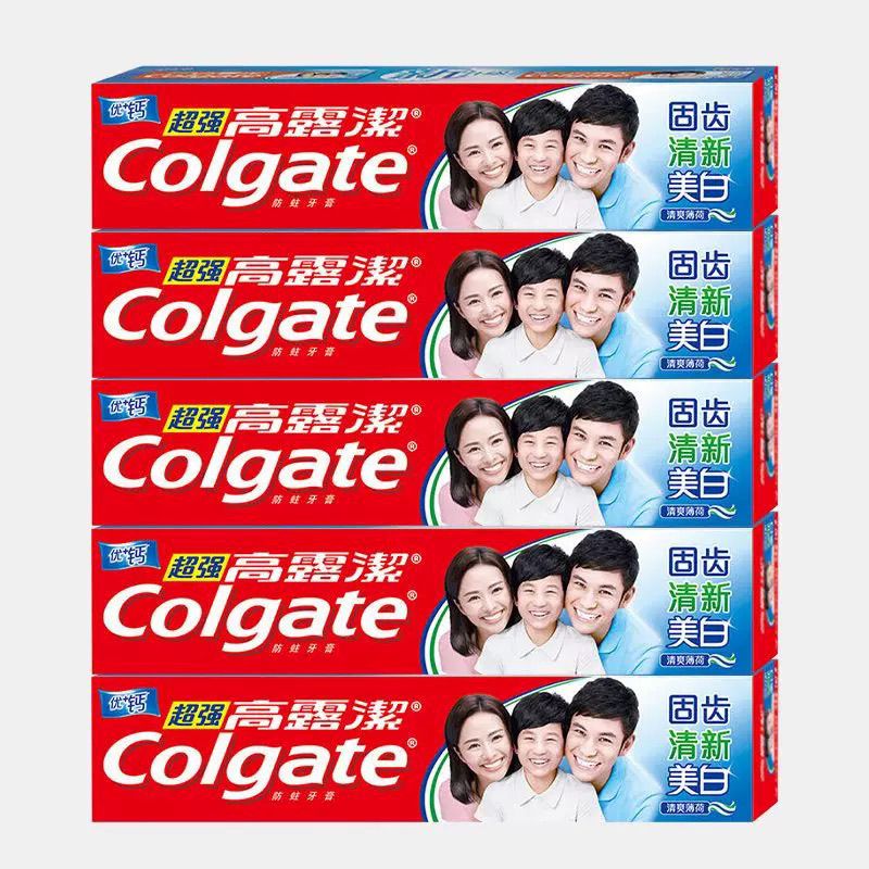 24支特价装高露洁超强固齿清新美白防蛀牙膏90g/140g清爽薄荷香型