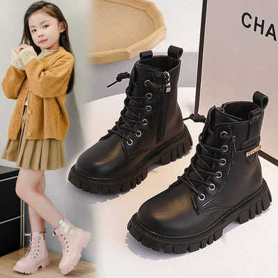 棉靴2024新款加绒小女孩春秋季