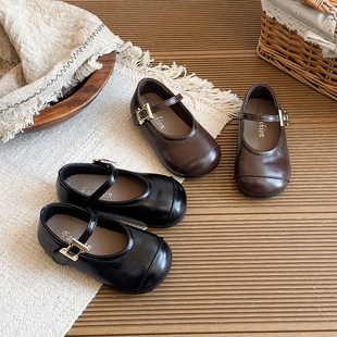 2026春秋新款儿童小皮鞋女童单鞋宝宝公主鞋软底小女孩黑色洋气夏