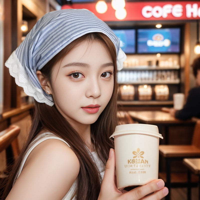 日系条纹格子蕾丝三角巾