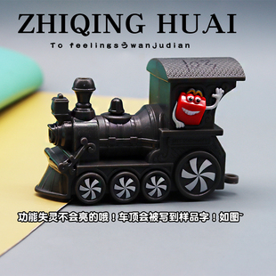 仿真老式 饰柜饰品 复古铁皮火车头装 饰摆件过家家玩具孩子汽车装