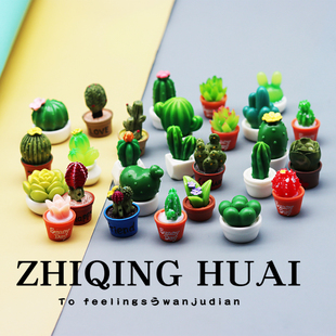 独立盲袋迷你微缩仿真仙人掌盆栽摆件食玩绿植一套摆件过家家玩具