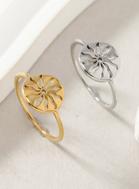 个性切割镂空光芒太阳图案