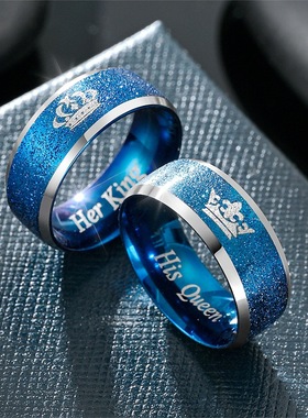 kingqueen皇冠情侣戒指