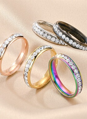 气质ing潮满天星河钛钢戒指女