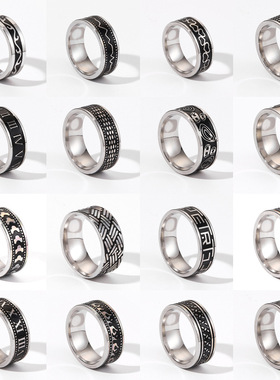 跨境钛钢戒指钛钢情侣