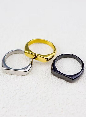 ing风小众级感钛钢戒指 冷淡风气质指环 欧美亚马逊手饰品