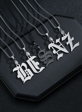 26个英文字母军牌铭牌项链