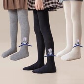 女童秋装 子 袜弹力紧身朱迪兔子警官加绒秋冬打底裤 纯棉新款 连体裤