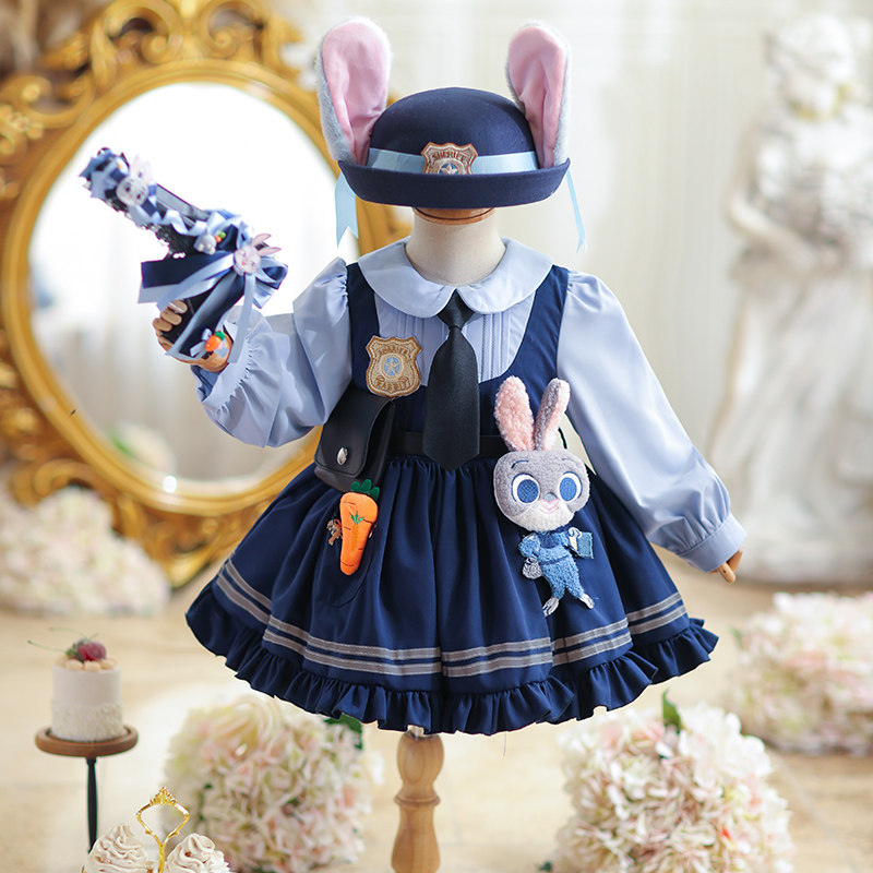 女童春装可爱兔子洛丽塔公主裙子儿童生日连衣裙春秋衣服