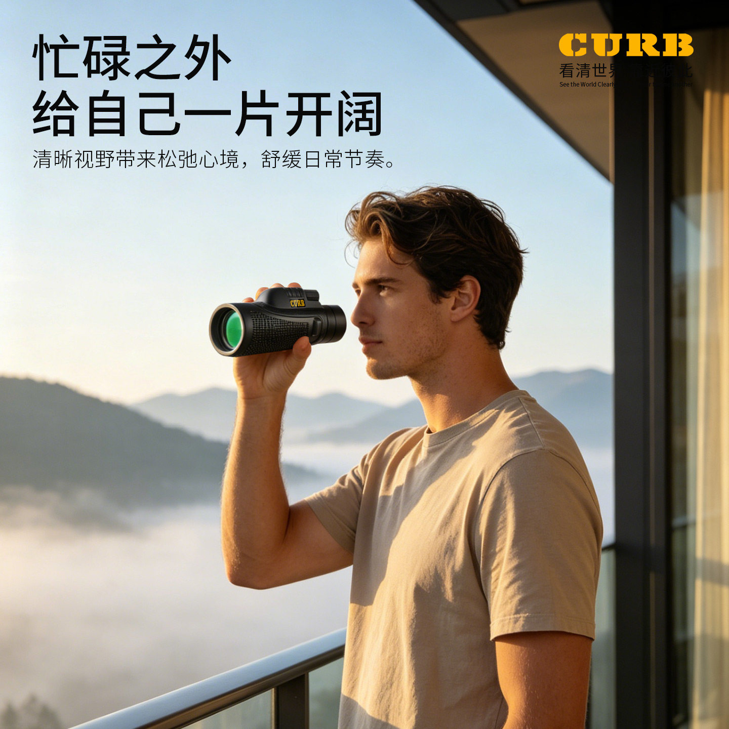 CURB望远镜高倍高清专业级便携单筒日夜两用夜视演唱会户外望眼镜