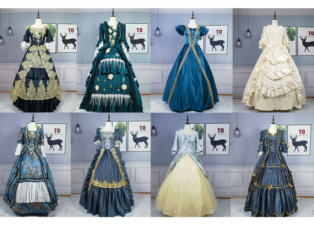 出租欧式礼服年会表演华尔兹宫廷舞服装学生话剧莎士比亚戏剧晨袍