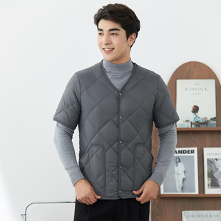 棉衣男轻薄内胆小棉袄羽绒棉内胆打底棉服中袖 坎肩保暖外套 秋冬季